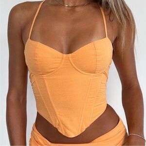Princess Polly Orange Bustier Top